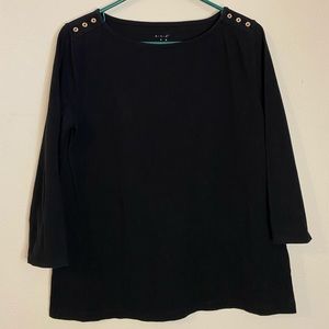 a  new day black top half sleeves, size L